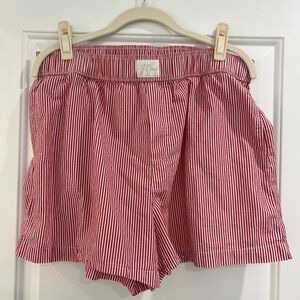 J. Crew Red and White Striped Women Shorts